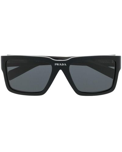 Prada Gafas de sol con montura rectangular - Negro