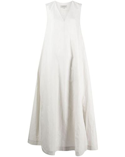 Lee Mathews A-line Sleeveless Maxi Dress - White