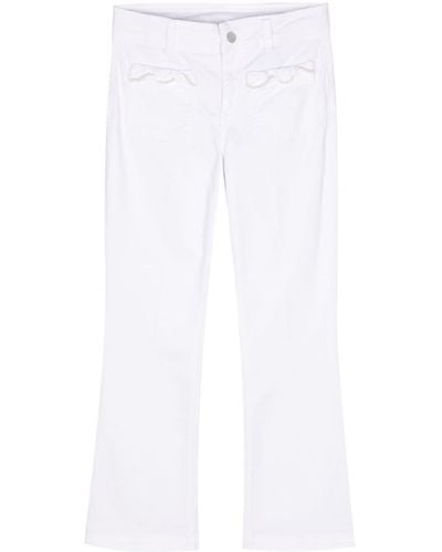 Liu Jo Vaqueros bootcut de talle bajo - Blanco