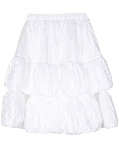 Comme des Garçons Tiered cotton skirt - Blanc