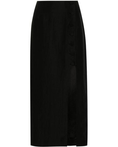 Sandro Leyla High-waist Midi Skirt - Black