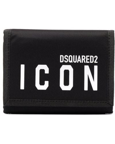 DSquared² Portemonnee Met Logoprint - Zwart