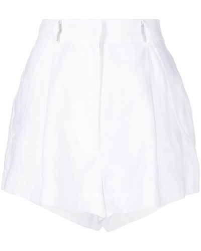 Bondi Born Komodo Organic-linen Shorts - White