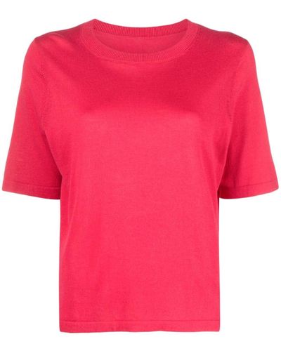Chinti & Parker Crew-neck Fine-knit T-shirt - Pink