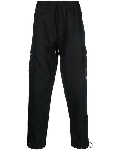 Maharishi Pantalones tipo cargo ajustados con cordón - Negro