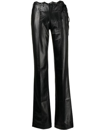AYA MUSE Lavalle Faux Leather Pants - Black