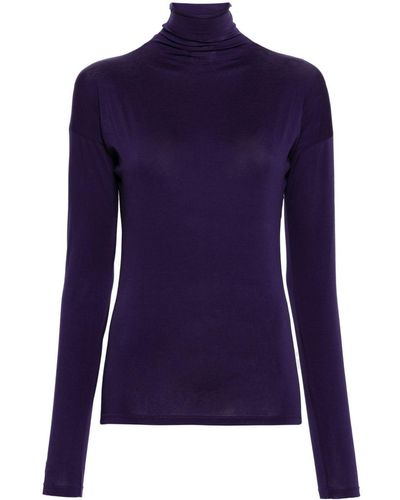 Lemaire High-neck Jersey Pullover - Blue