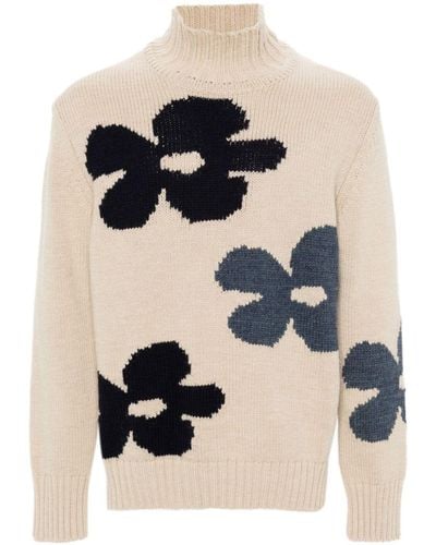 NN07 Douglas 6614 Intarsia-knit Sweater - Black