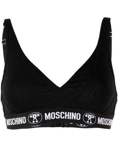 Moschino Logo-underband Bra - Black