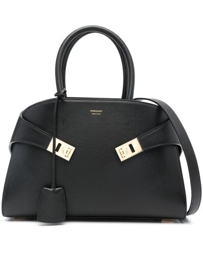 Ferragamo Mittelgroße Hug Handtasche - Schwarz