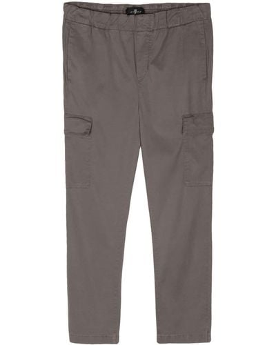 7 For All Mankind Tapered-leg Cargo Trousers - Grey