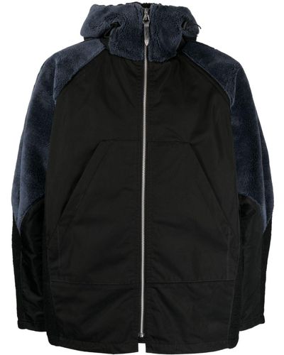 Toga Faux-fur Trim Hooded Jacket - Black