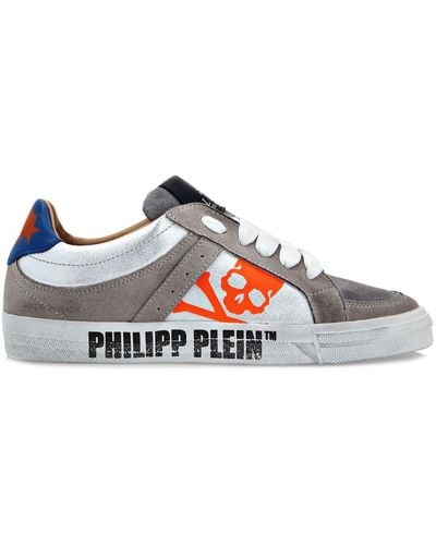 Philipp Plein Retrokickz Tm Leather Trainers - White