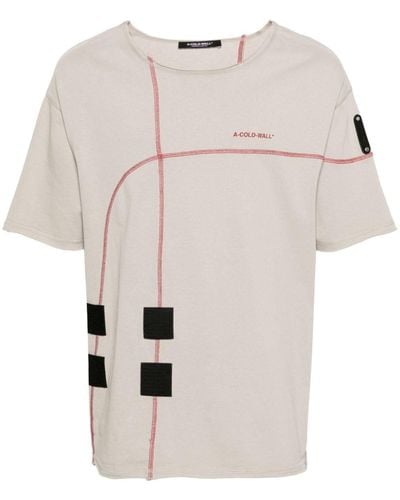 A_COLD_WALL* T-shirt Intersection en coton biologique - Neutre