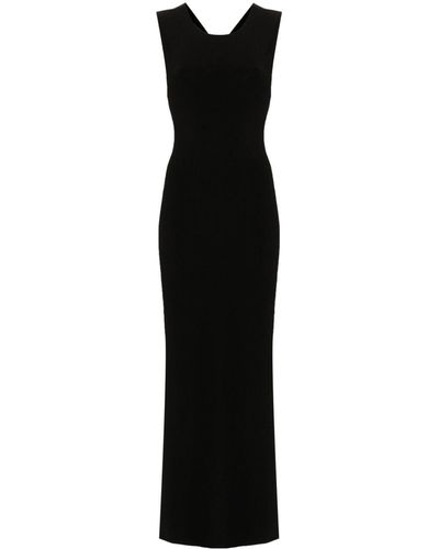 Gestuz Criss-cross Knitted Maxi Dress - Black