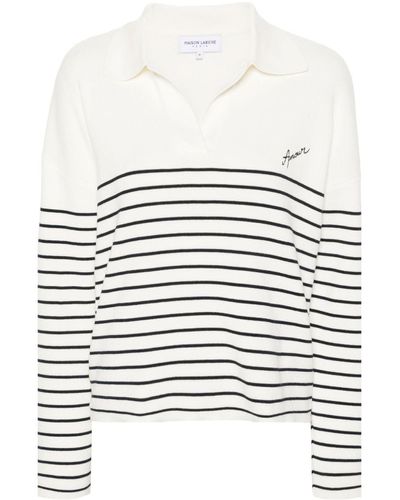 Maison Labiche Amour Mondovi Striped Sweater - White