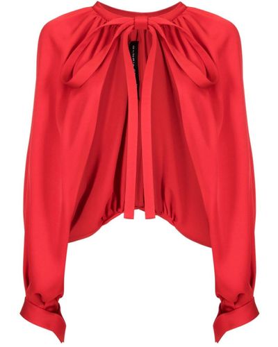 Gloria Coelho Blusa crop a maniche lunghe - Rosso