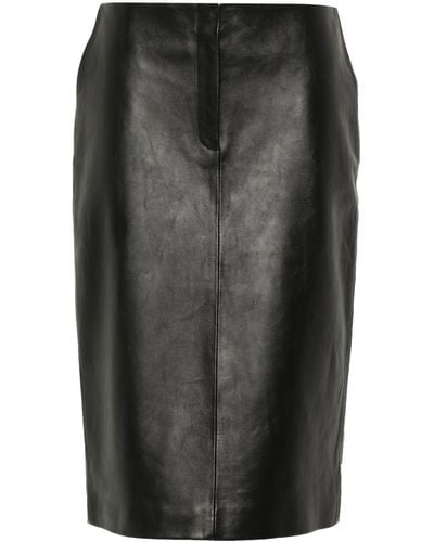 Magda Butrym Leather Pencil Skirt - Black