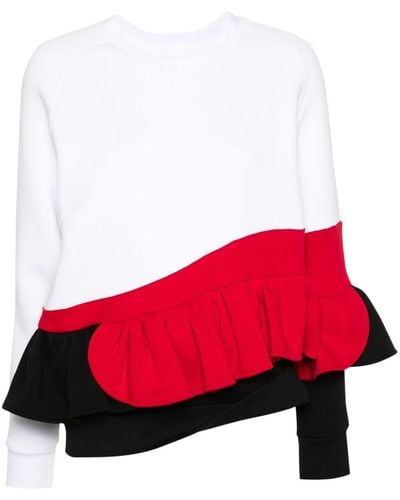 Ioana Ciolacu Pavlova Sweatshirt in Colour-Block-Optik - Rot