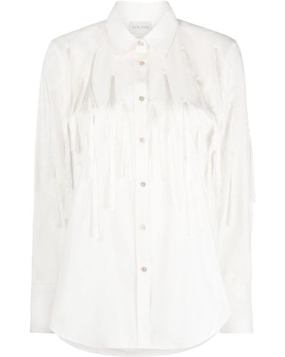 Forte Forte Tassel-embellished Cotton Shirt - White