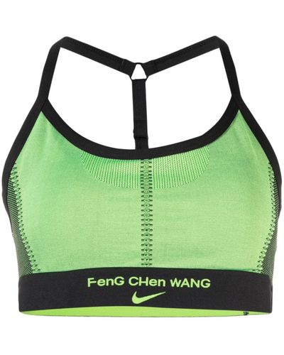 Nike Feng Chen Wang Logo-underband Sports Bra - Green