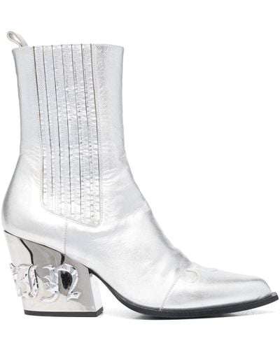Philipp Plein Gothic 85mm Mid-calf Boots - White