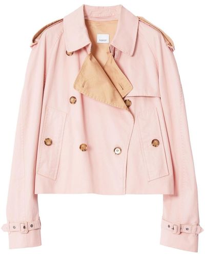 Burberry Cropped Trenchcoat - Roze