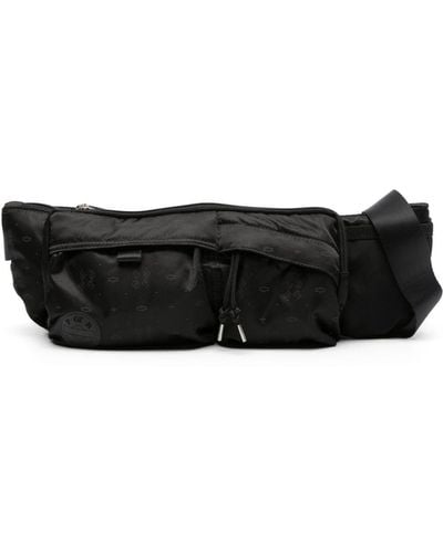 Porter-Yoshida and Co Monogram Three-pocket Belt Bag - Black