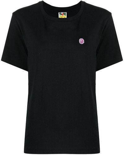 A Bathing Ape Logo-print Short-sleeved T-shirt - Black