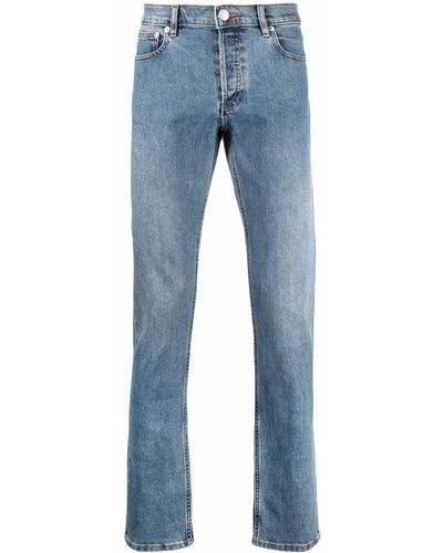A.P.C. Halbhohe Slim-Fit-Jeans - Blau