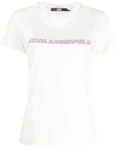 Karl Lagerfeld Future ロゴ Tシャツ - ホワイト