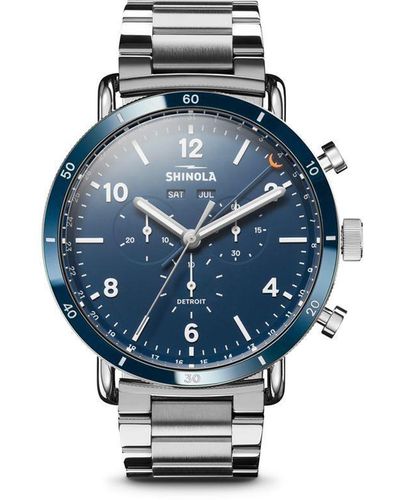 Shinola Reloj Canfield Sport Chronograph de 45mm - Azul