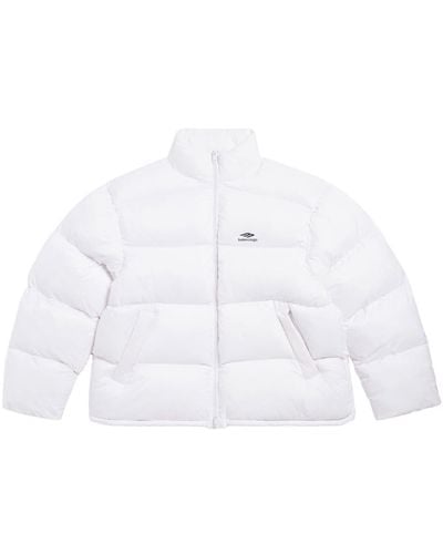 Balenciaga 3b Sports Icon Puffer Jacket - White