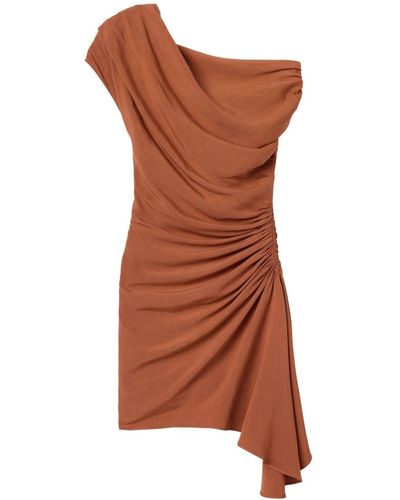 A.L.C. Poppy Draped Minidress - Brown