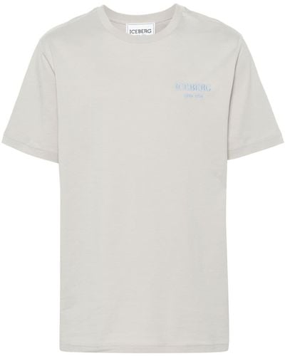 Iceberg T-shirt con ricamo - Bianco