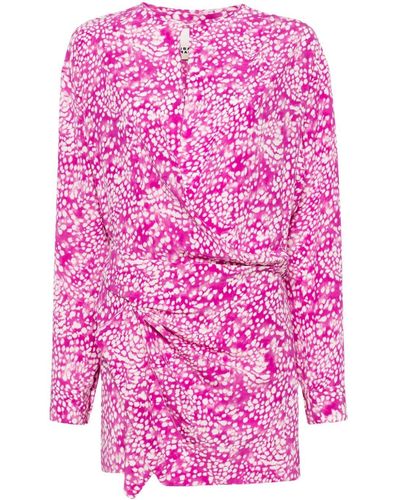 Isabel Marant Habla Wrap-design Minidress - Pink