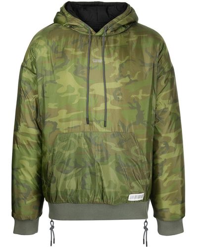 Mostly Heard Rarely Seen Camouflage-print Hooded Jacket - Green