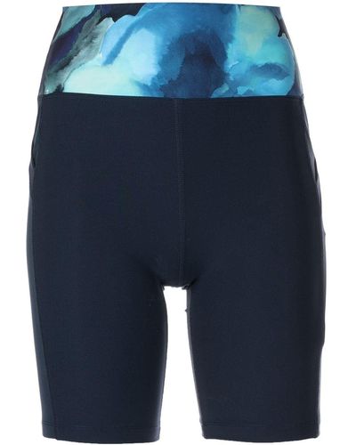 Marchesa Shorts da ciclismo con motivo astratto - Blu