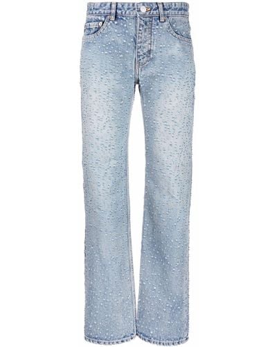 Balenciaga Gerafelde Jeans - Blauw