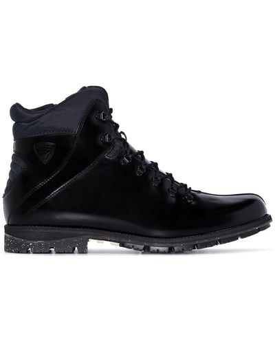 Rossignol High-shine Leather Lace-up Boots - Black