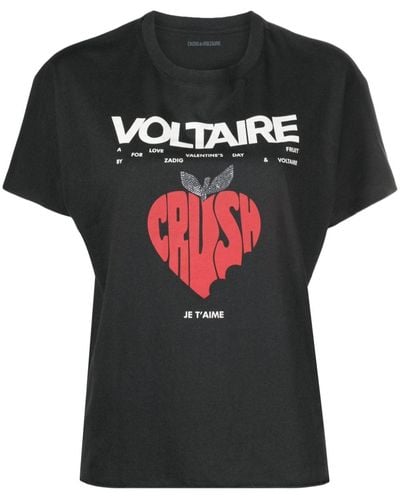 Zadig & Voltaire Camiseta Tommer Concert Crush - Negro