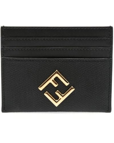Fendi Ff Diamonds Wallet - Black