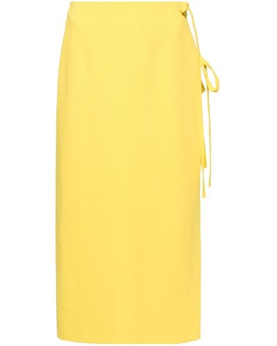 Emilia Wickstead Reve Pencil Skirt - Women's - Acetate/viscose/elastane/silk - Yellow