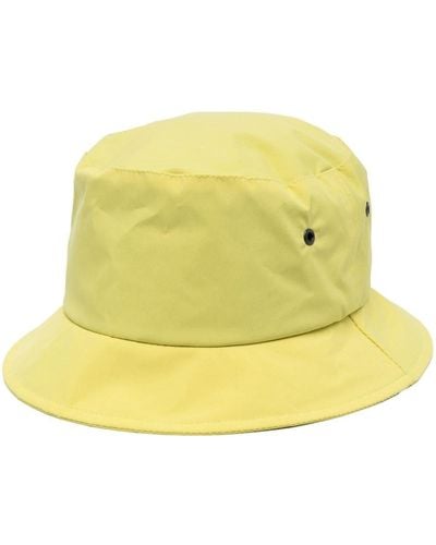 Mackintosh Logo-patch Bucket Hat - Yellow
