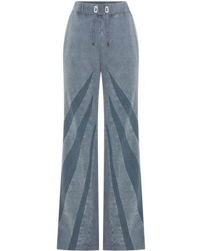 Dion Lee Darted Cotton Track Trousers - Blue