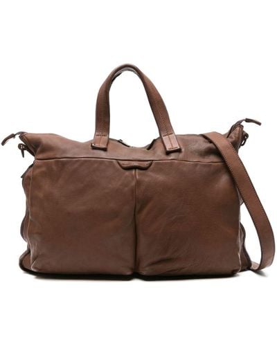 Officine Creative Helmet 046 Leather Briefcase - Brown