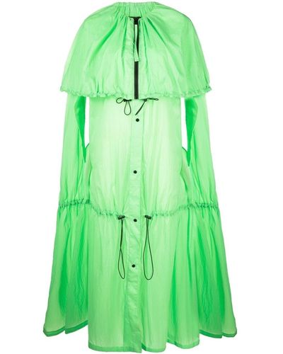 Karl Lagerfeld Hun's Pick Voluminous Raincoat - Green