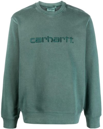 Carhartt Sweatshirt mit Logo-Stickerei - Grün