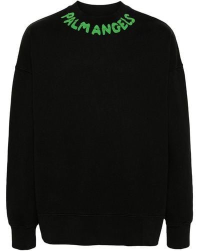 Palm Angels Sweater Met Logoprint - Zwart