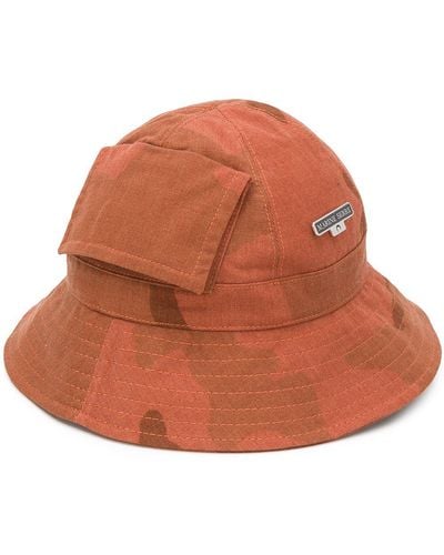 Marine Serre Regenerated Military Bucket Hat - Brown